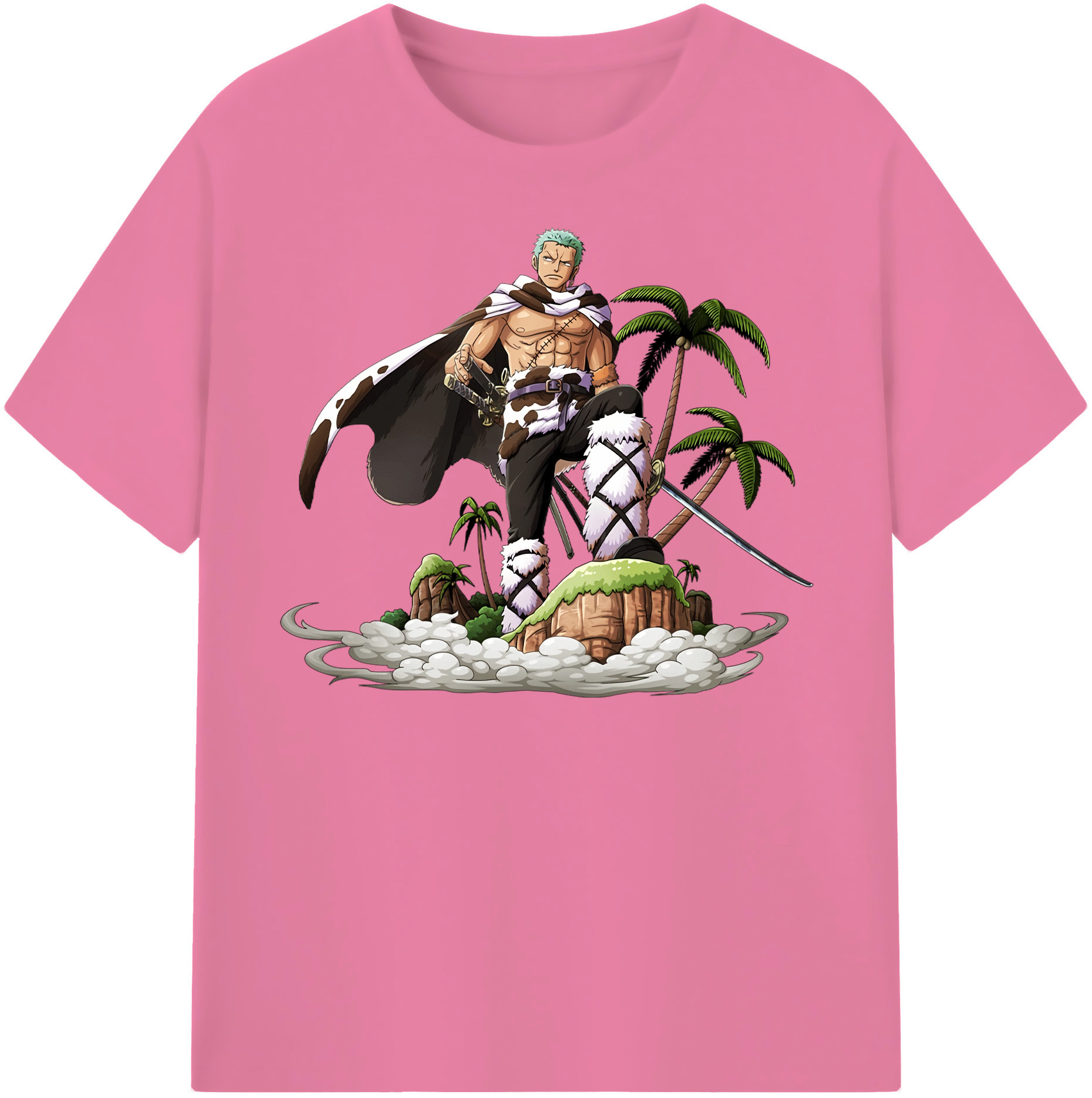 ワンピース ロロノア・ゾロ ONE PIECE Roronoa Zoro 綿100％半袖Tシャツ（フロントプリント）